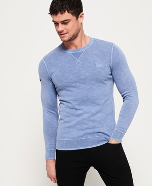 Superdry Garment Dye L.A. Crew Neck Férfi Ugró Narancssárga/Kék | NERGP8402